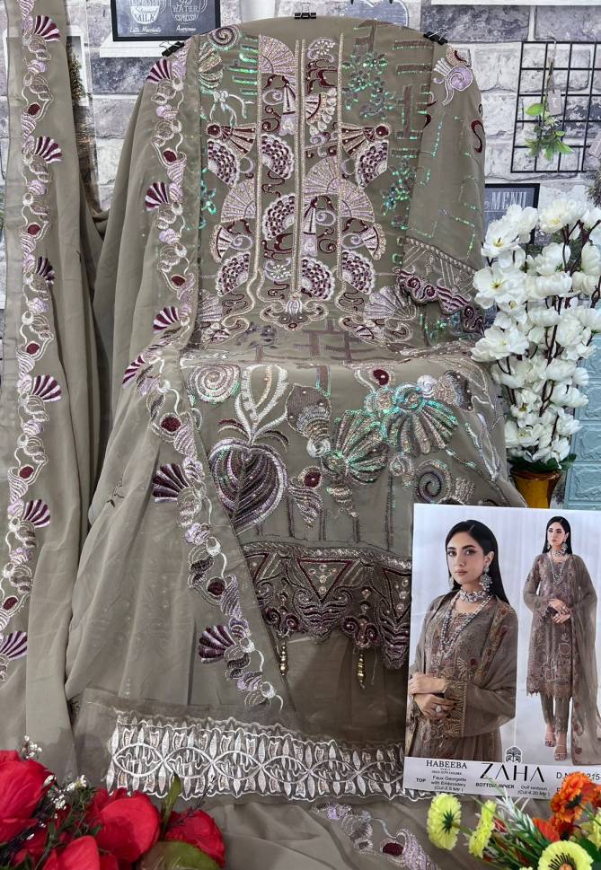 Habeeba Vol 3 By Zaha A To D Wholesale Georgette Pakistani Suits Wholesale Shop In Surat
